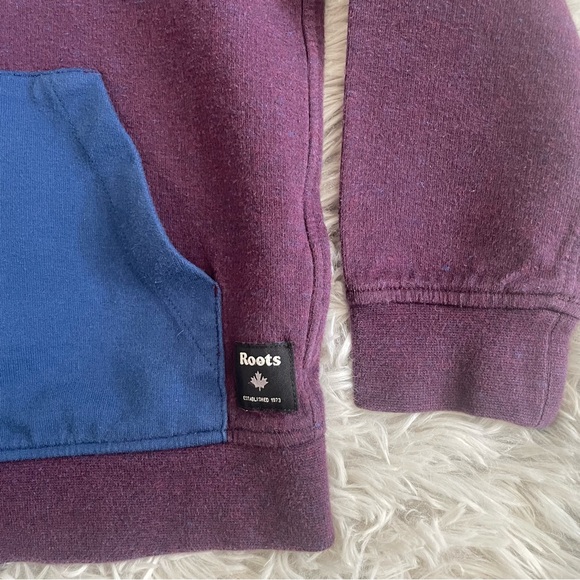 ROOTS Boys Active Scuba Zip Hoodie, Maroon Speckle, Size M - Picture 7 of 10